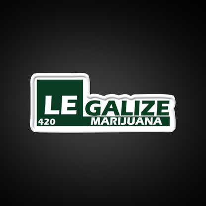 Legalize 420 Hemp Inspired Green Leaf Led Neon Sign Rgb Color - LED neon sign view 11