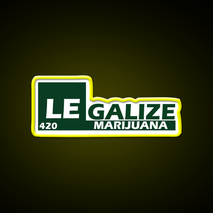 Legalize 420 Hemp Inspired Green Leaf Led Neon Sign Rgb Color - LED neon sign view 7
