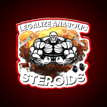 Legalize Anabolic Steroids Funny Gym Fitness Led Neon Sign Rgb Color