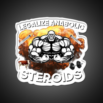 Legalize Anabolic Steroids Funny Gym Fitness Led Neon Sign Rgb Color