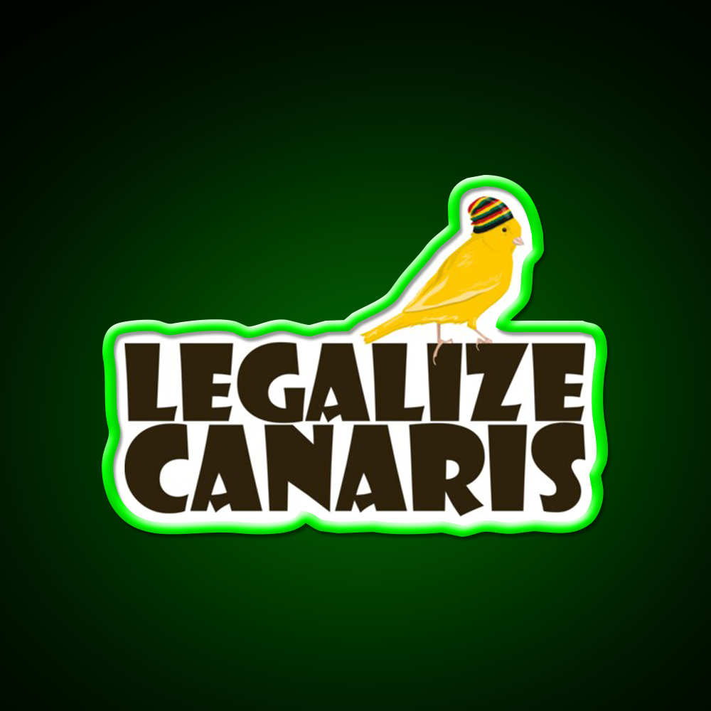 Legalize Canaris Hemp Inspired Green Leaf Led Neon Sign Rgb Color - LED neon sign view 8