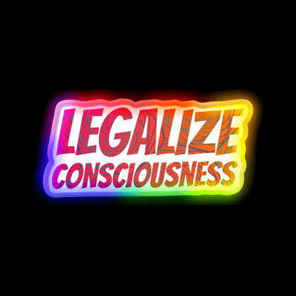 Legalize Consciousness Hemp Inspired Green Leaf Led Neon Sign Rgb Color - LED neon sign close-up detail