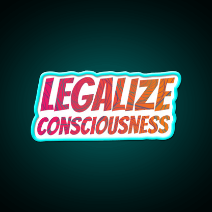 Legalize Consciousness Hemp Inspired Green Leaf Led Neon Sign Rgb Color - Shineneon