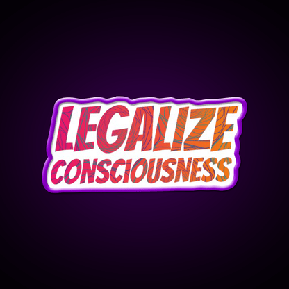 Legalize Consciousness Hemp Inspired Green Leaf Led Neon Sign Rgb Color - Shineneon