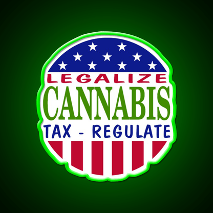 Legalize Hemp Inspired Green Leaf Led Neon Sign Rgb Color - Shineneon