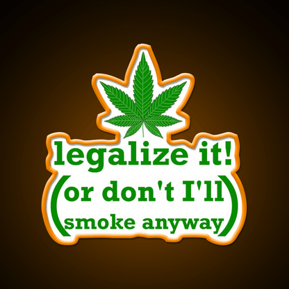Legalize It Hemp Inspired Green Leaf Led Neon Sign Rgb Color - Shineneon