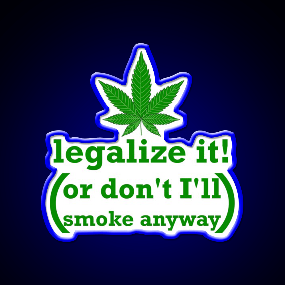 Legalize It Hemp Inspired Green Leaf Led Neon Sign Rgb Color - Shineneon