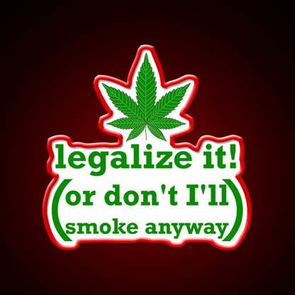 Legalize It Hemp Inspired Green Leaf Led Neon Sign Rgb Color - Shineneon