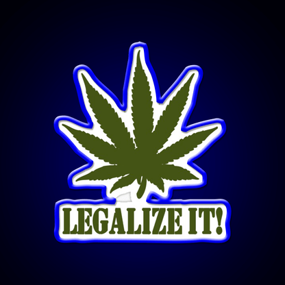 Legalize It Hemp Inspired Green Leaf Led Neon Sign Wall Art Rgb Color - Shineneon