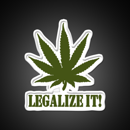 Legalize It Hemp Inspired Green Leaf Led Neon Sign Wall Art Rgb Color - LED neon sign view 11