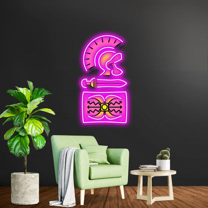 Legionary Pop Pattern Artwork Neon Light Signs Custom - LED neon sign close-up detail