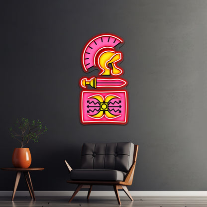 Legionary Pop Pattern Artwork Neon Light Signs Custom - Custom LED neon sign front view