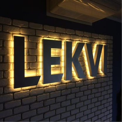Lekvi 3D Backlit Channel Letters Led Light Sign