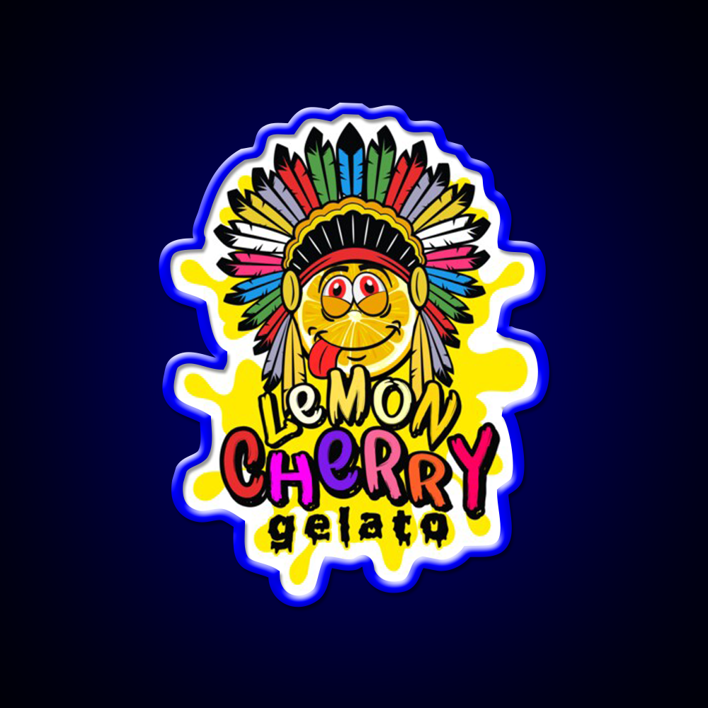 Lemon Cherry Gelato Weed Strain Hemp Inspired Green Leaf Led Neon Sign Rgb Color - LED neon sign view 5