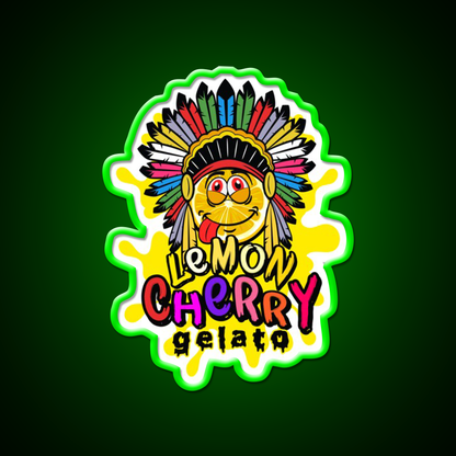 Lemon Cherry Gelato Weed Strain Hemp Inspired Green Leaf Led Neon Sign Rgb Color - LED neon sign view 8