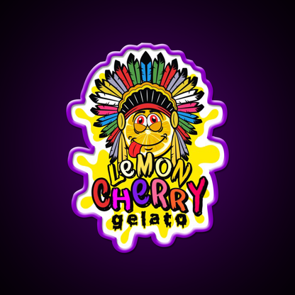 Lemon Cherry Gelato Weed Strain Hemp Inspired Green Leaf Led Neon Sign Rgb Color - LED neon sign view 9