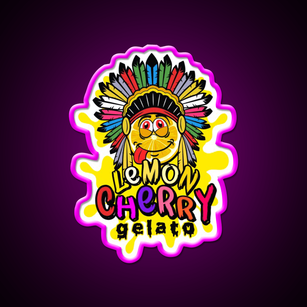 Lemon Cherry Gelato Weed Strain Hemp Inspired Green Leaf Led Neon Sign Rgb Color - Shineneon