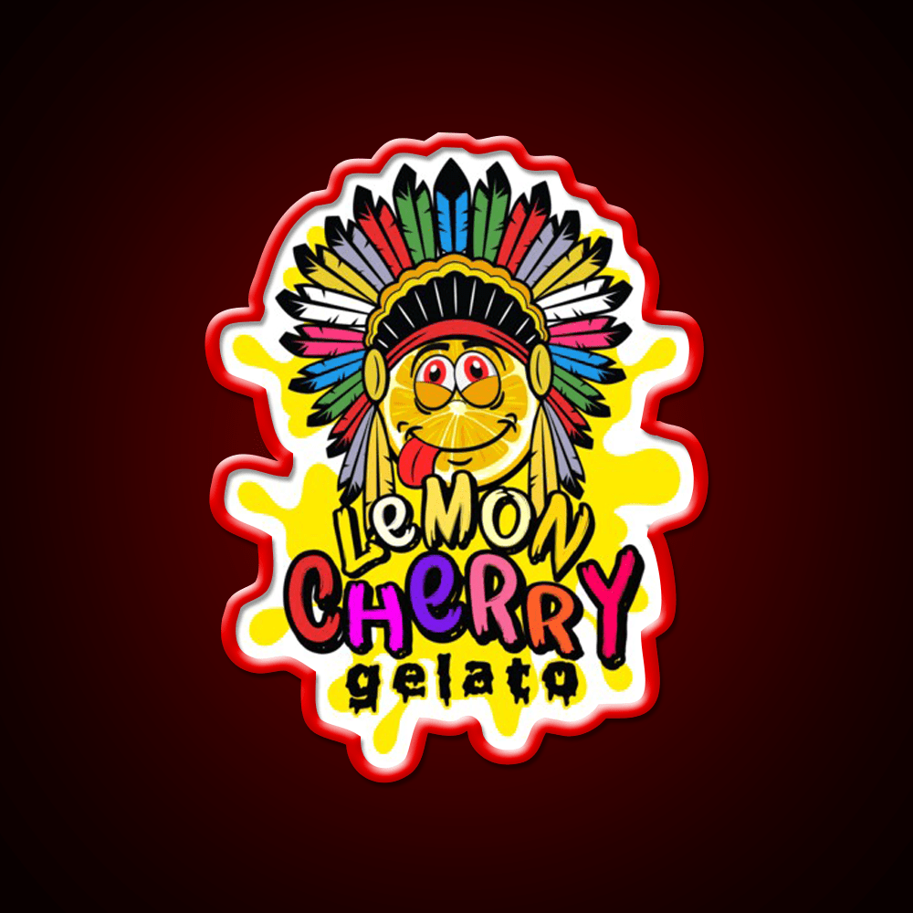 Lemon Cherry Gelato Weed Strain Hemp Inspired Green Leaf Led Neon Sign Rgb Color - Shineneon