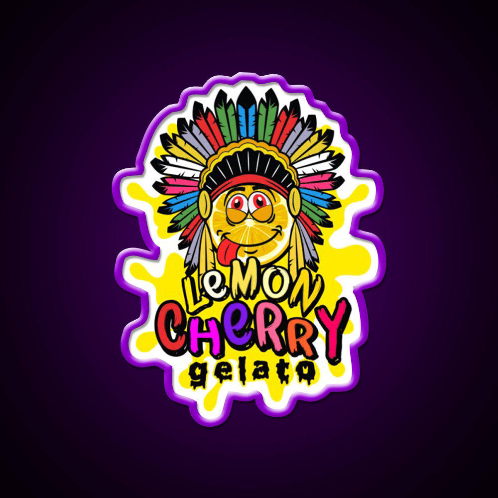 Lemon Cherry Gelato Weed Strain Hemp Inspired Green Leaf Led Neon Sign Rgb Color - Shineneon