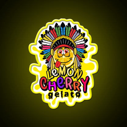 Lemon Cherry Gelato Weed Strain Hemp Inspired Green Leaf Led Neon Sign Rgb Color - Shineneon