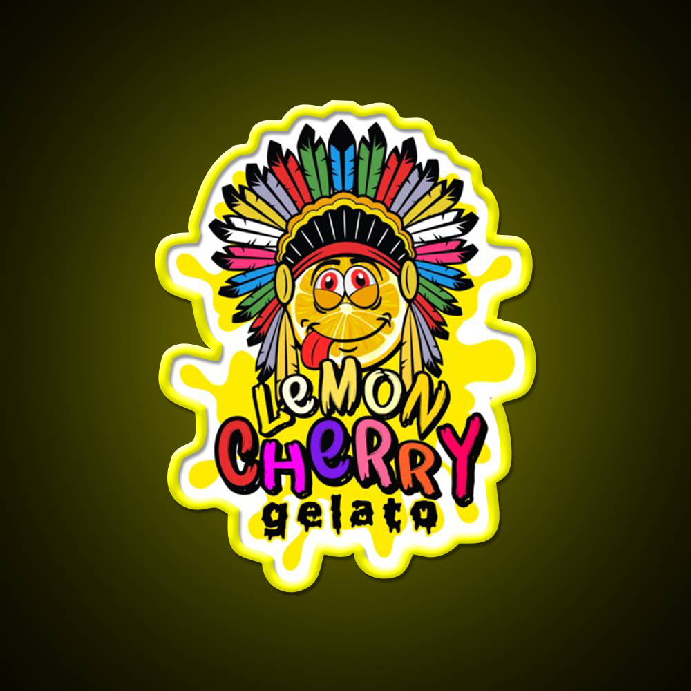 Lemon Cherry Gelato Weed Strain Hemp Inspired Green Leaf Led Neon Sign Rgb Color - LED neon sign view 7