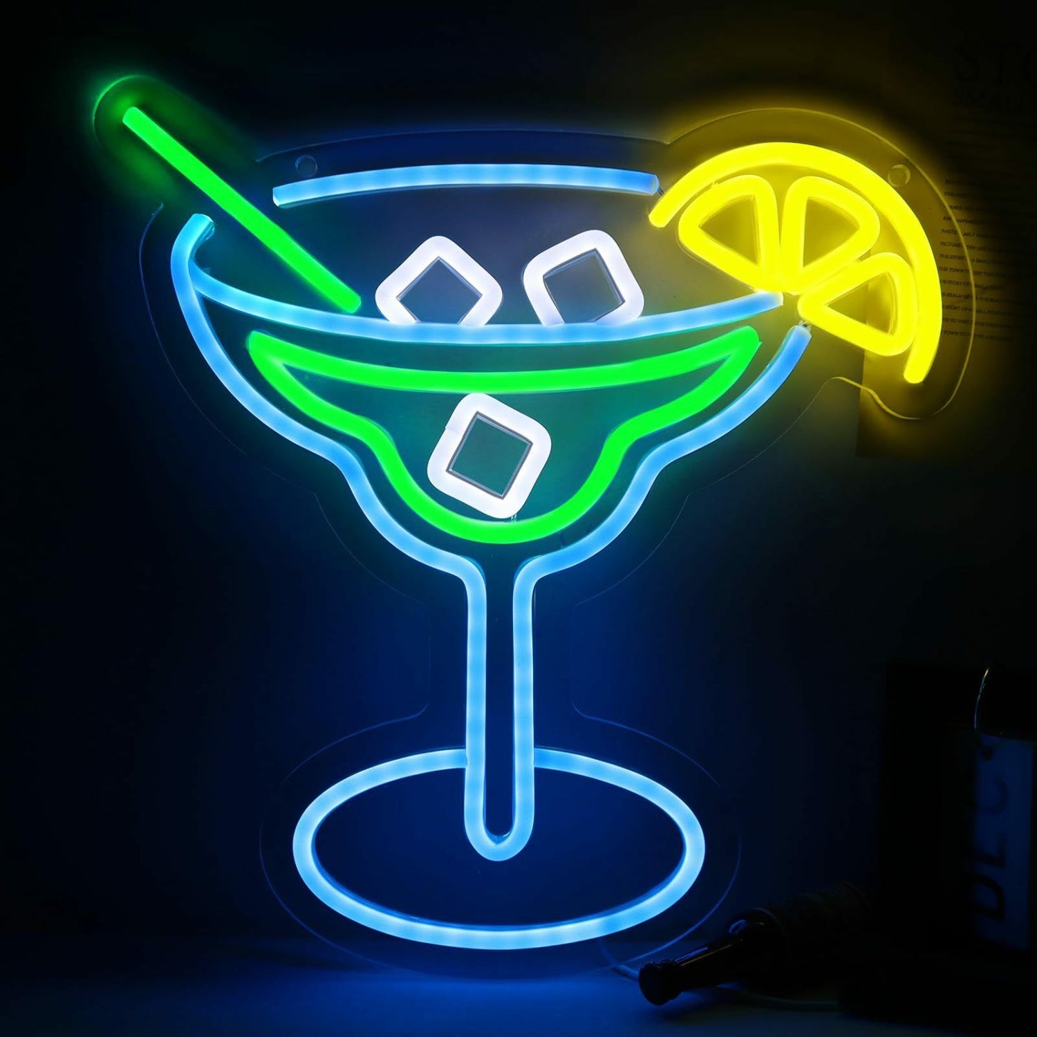 Lemon Cocktail Glass Bar Led Neon Sign | Shineneon