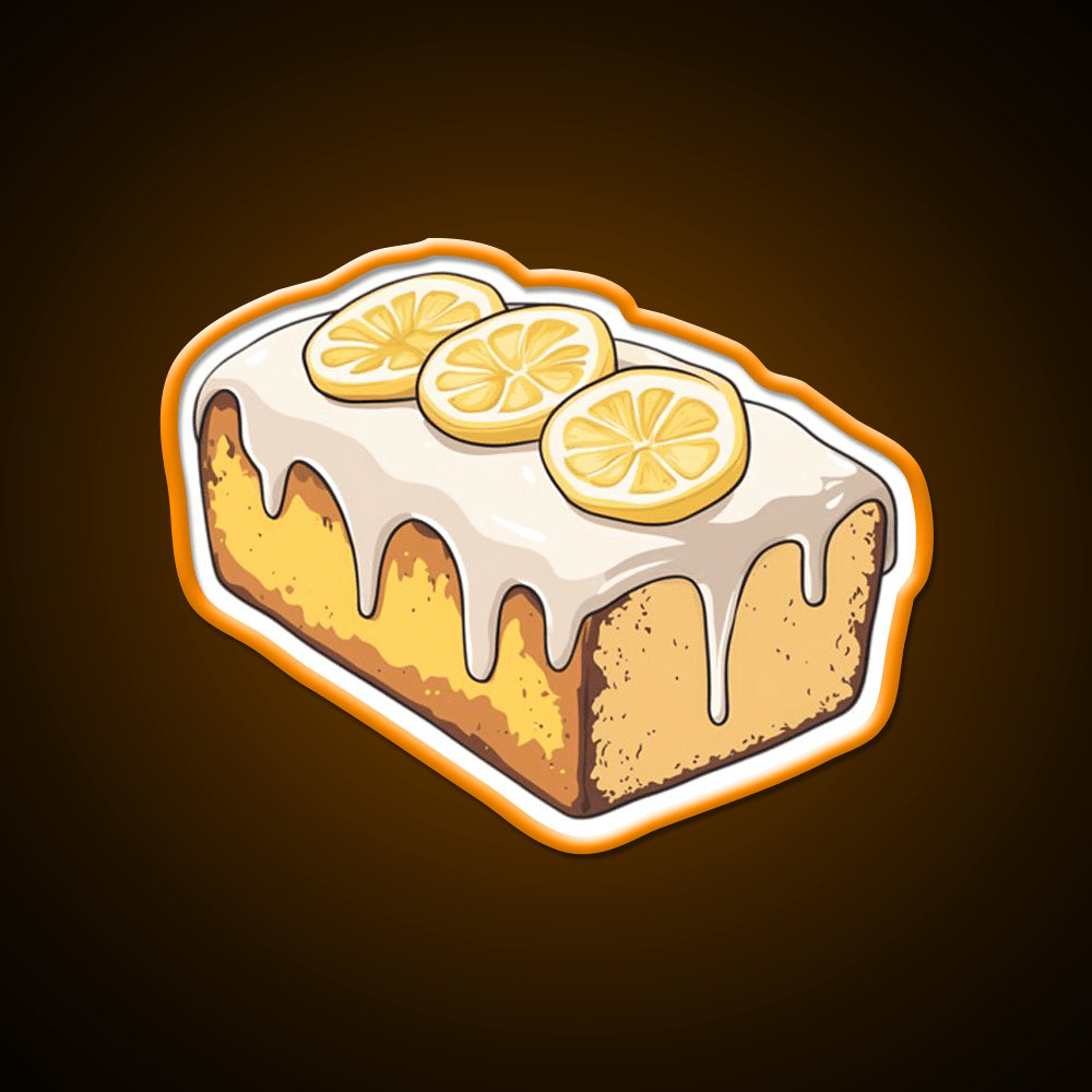 Lemon Drizzle Cake Snack Food Led Neon Sign For Snack Room Rgb Color - Shineneon