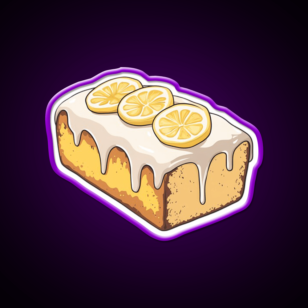 Lemon Drizzle Cake Snack Food Led Neon Sign For Snack Room Rgb Color - Shineneon