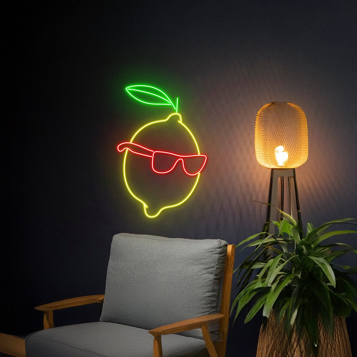 Lemon Glasses Neon Sign