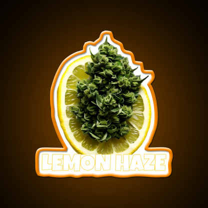 Lemon Haze Weed Hemp Inspired Green Leaf Led Neon Sign Rgb Color - LED neon sign view 6