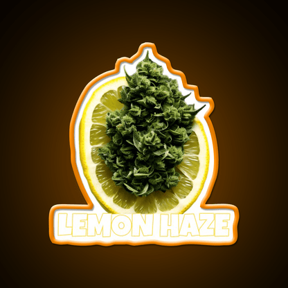 Lemon Haze Weed Hemp Inspired Green Leaf Led Neon Sign Rgb Color - Shineneon
