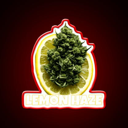 Lemon Haze Weed Hemp Inspired Green Leaf Led Neon Sign Rgb Color - Shineneon