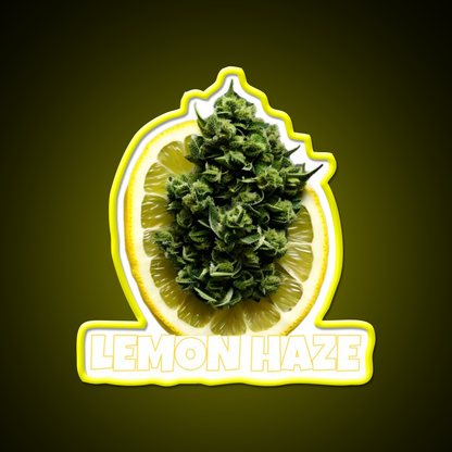 Lemon Haze Weed Hemp Inspired Green Leaf Led Neon Sign Rgb Color - LED neon sign view 7