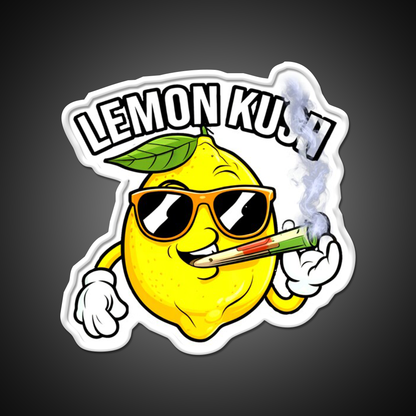Lemon Kush Strain Stoner Weed Hemp Inspired Green Leaf Led Neon Sign Rgb Color - LED neon sign view 11
