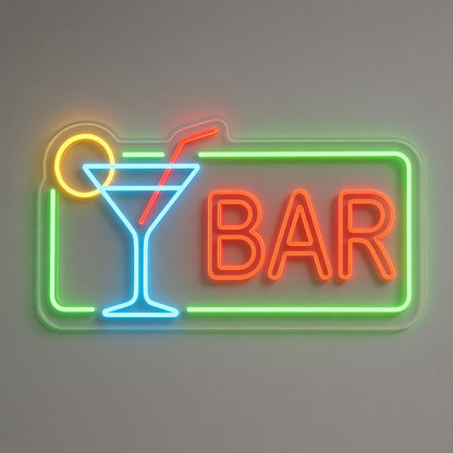 Lemon Martini Bar LED Neon Sign - natural light view