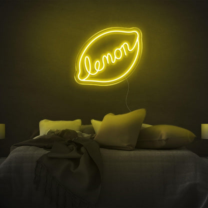 Lemon Slice Yellow Led Neon Sign For Bedroom Wall Art | Shineneon