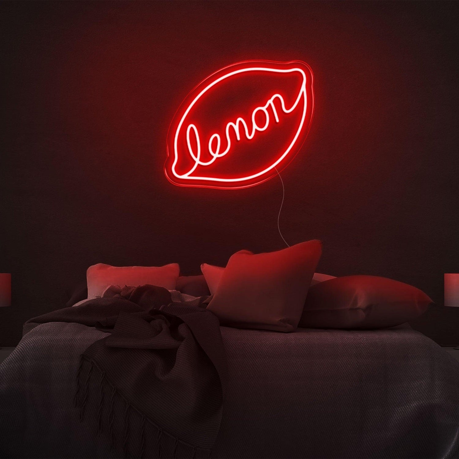 Lemon Slice Yellow Led Neon Sign For Bedroom Wall Art | Shineneon