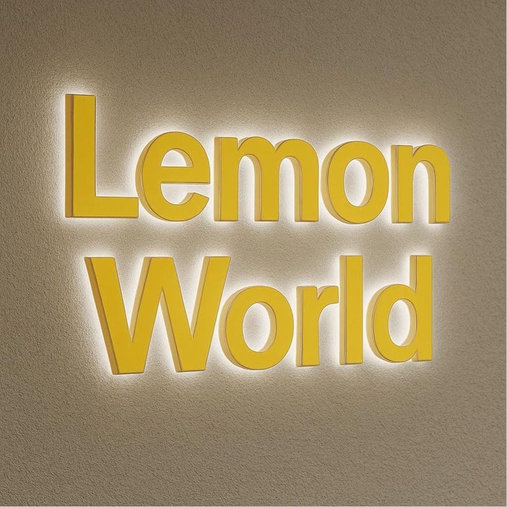 Lemon World 3D Frontlit And Backlit Channel Letter Led Light Sign - Shineneon