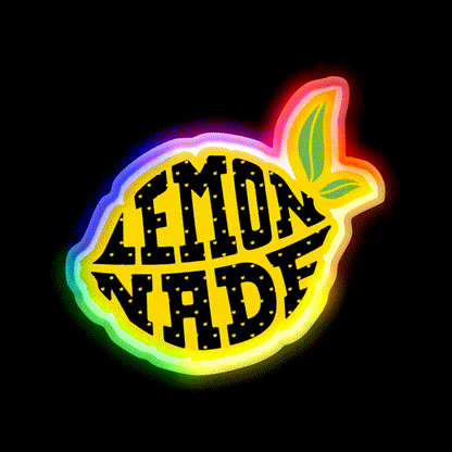 Lemonade Hemp Inspired Green Leaf Led Neon Sign Rgb Color - LED neon sign close-up detail