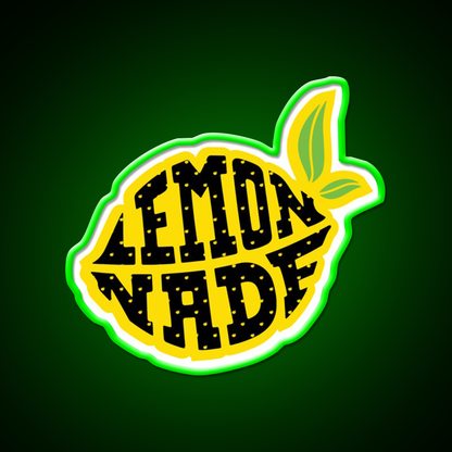 Lemonade Hemp Inspired Green Leaf Led Neon Sign Rgb Color - LED neon sign view 8