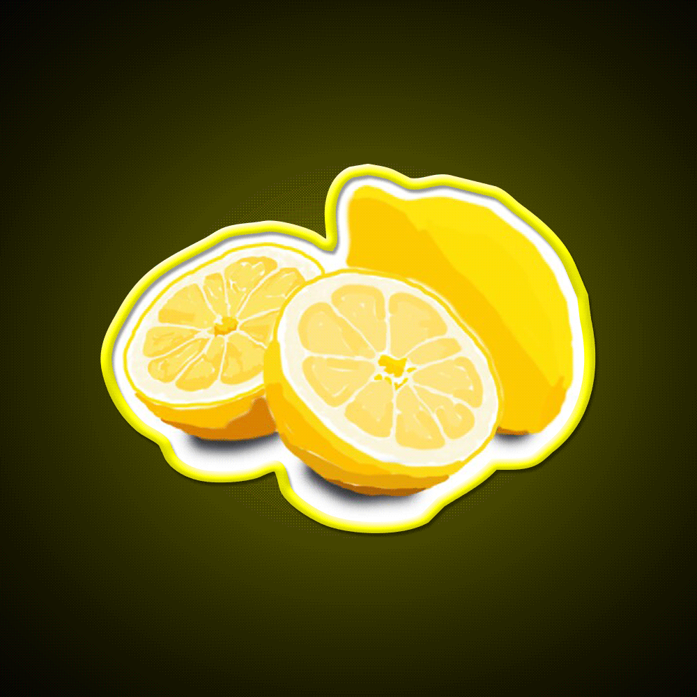 Lemons Party Drink Tequila Led Neon Sign Rgb Color - Custom LED neon sign front view