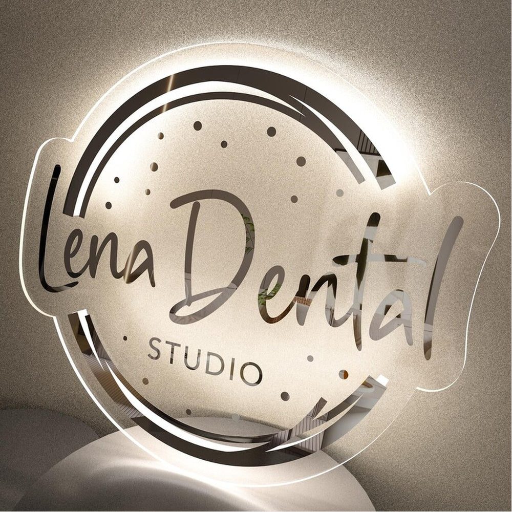 Lena Dental Acrylic Business Logo Sign - Shineneon