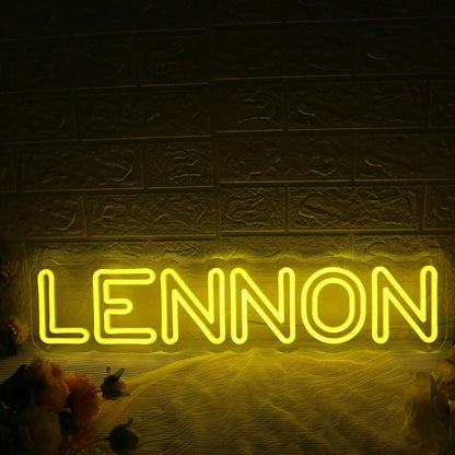 Lennon Yellow Led Neon Sign - Shineneon