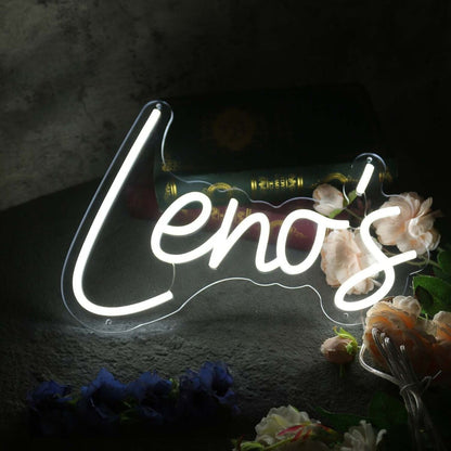 Lenos White Led Neon Sign - Shineneon