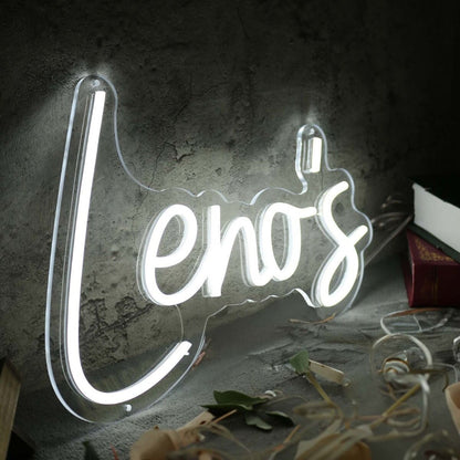 Lenos White Led Neon Sign - Shineneon