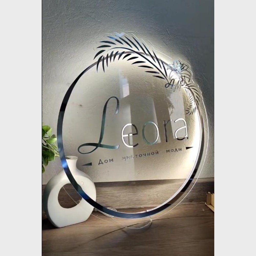 Leora Acrylic Business Logo Sign - Shineneon