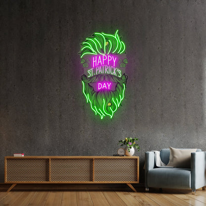Leprechaun Head Saint Patrick Day Led Neon Signs - Shineneon