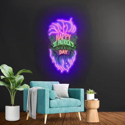 Leprechaun Head Saint Patrick Day Led Neon Signs - Shineneon