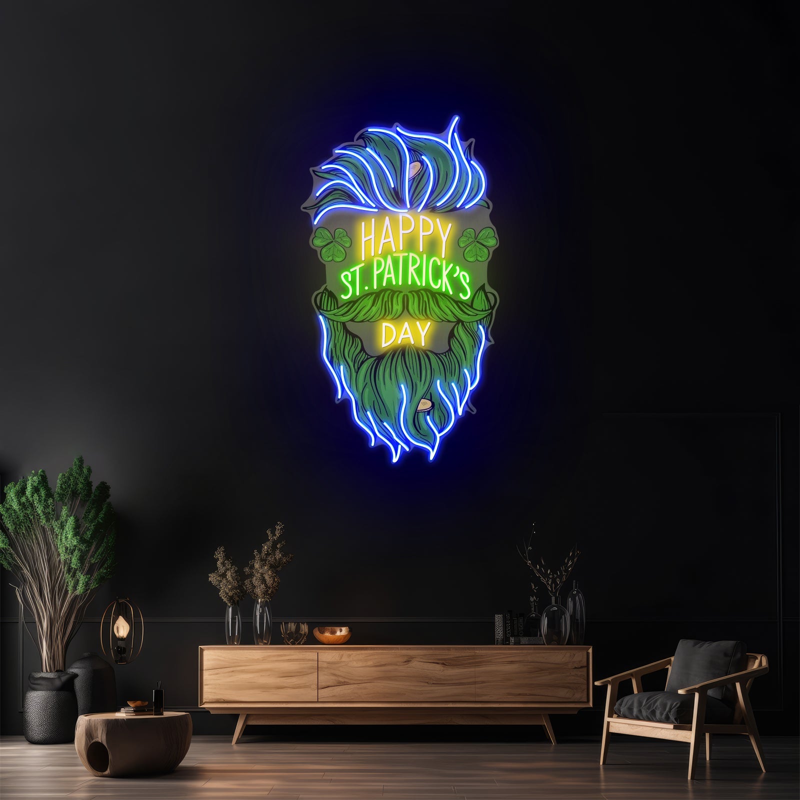 Leprechaun Head Saint Patrick Day Led Neon Signs - Shineneon