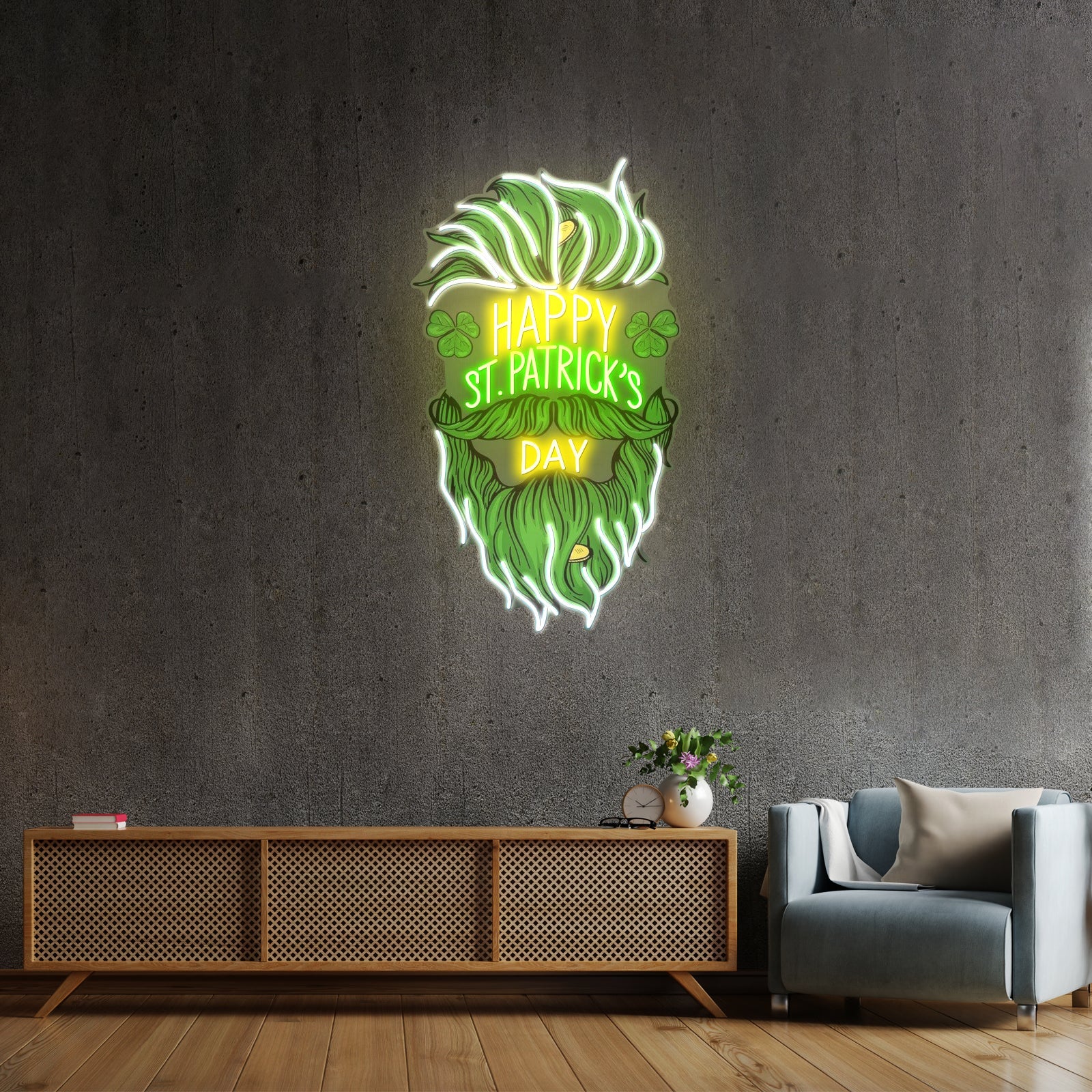 Leprechaun Head Saint Patrick Day Led Neon Signs - Shineneon